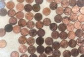 450 Lincoln 1 cent coins from various years
