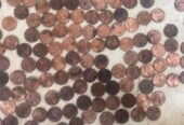 450 Lincoln 1 cent coins from various years