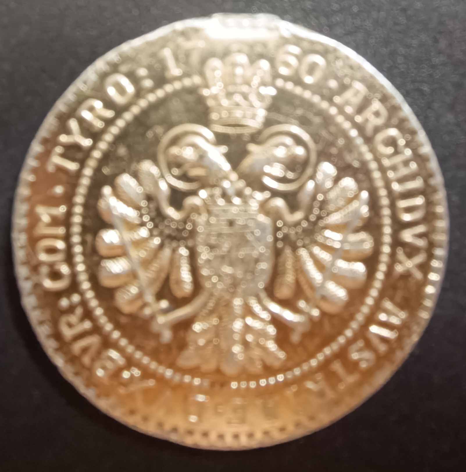 This coin is of Queen Maria Theresa and is very rare.